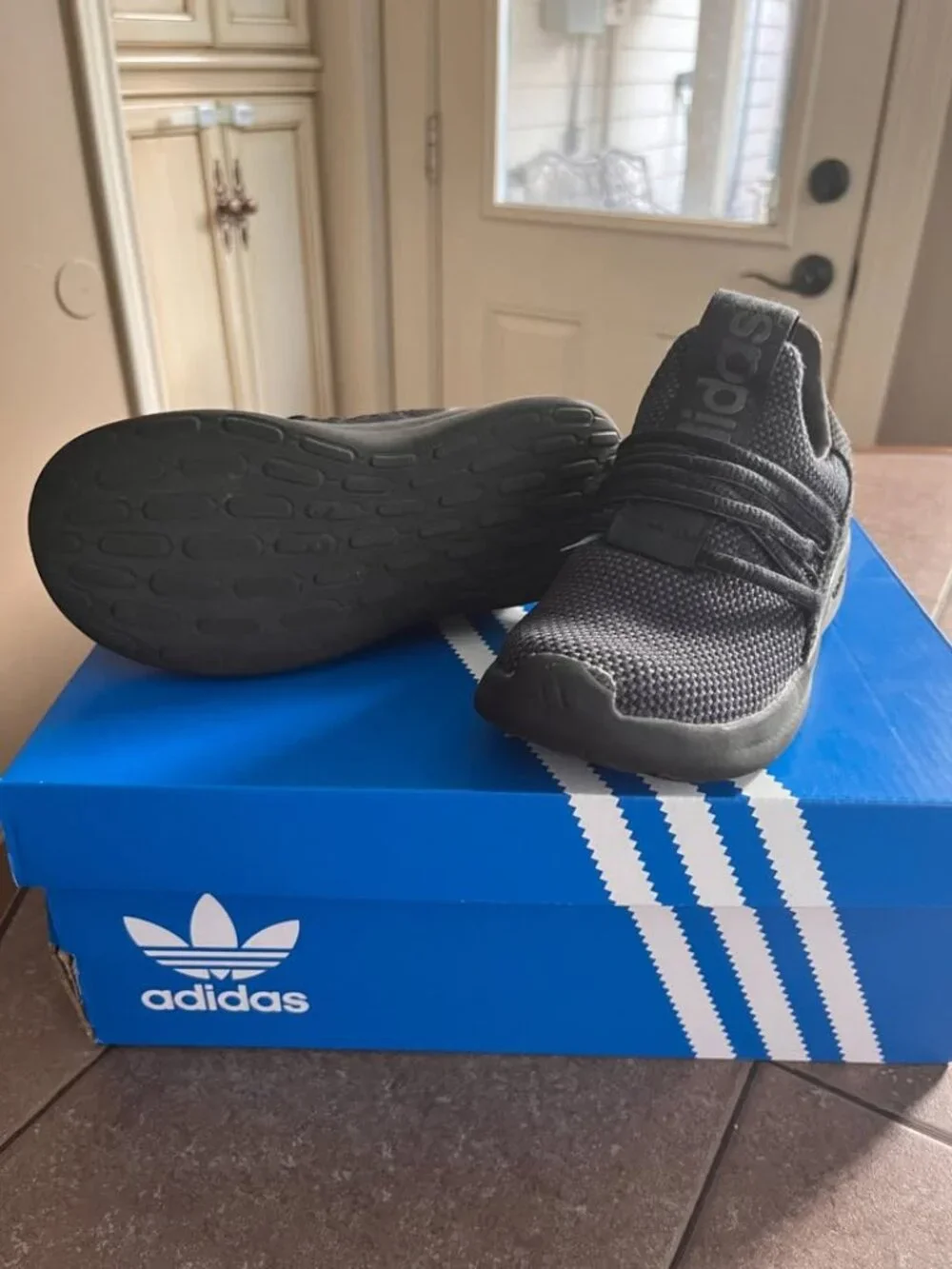 Adidas Black Knit Slip-On Sneakers | Size: 13k